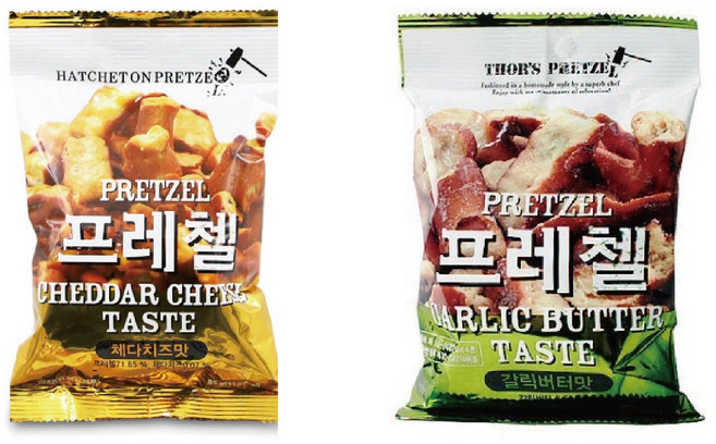 [파란푸드] 프레첼 갈릭버터맛5봉+체다치즈맛5봉, 85g, 10개