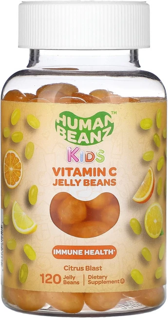 Human Beanz 어린이용 비타민C 젤리빈 시트러스 블라스트 젤리빈 120개(젤리빈 1개당 40mg) Beanz (휴먼 빈즈), 상품, 1개, 120정 - 쿠팡