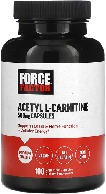 Force Factor 아세틸 l-카르니틴 500mg 베지 캡슐 100정, ForceFactor아세틸l카르니틴500mg베지캡슐10, 1개 - 쿠팡
