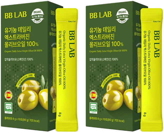 유기농 데일리 엑스트라버진 올리브오일 100%, 8g, 20개