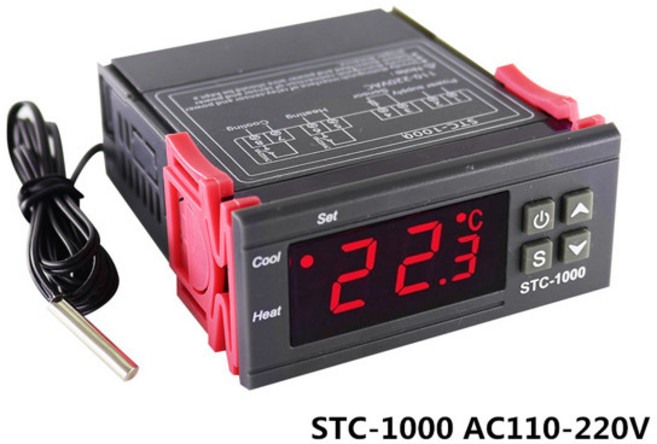 STC-1000 디지털 온도 컨트롤러 조절기 인큐베이터 릴레이 가열 냉각 12 24V, 01 빠른, 02 STC1000 110-220V