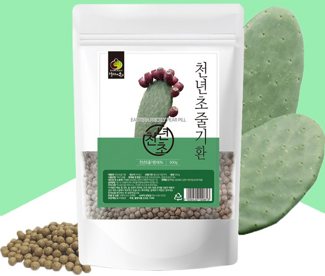 천년초 환 100% 국내산 500g 백년초 잎 줄기 열매 선인장 가루 효능, 1개