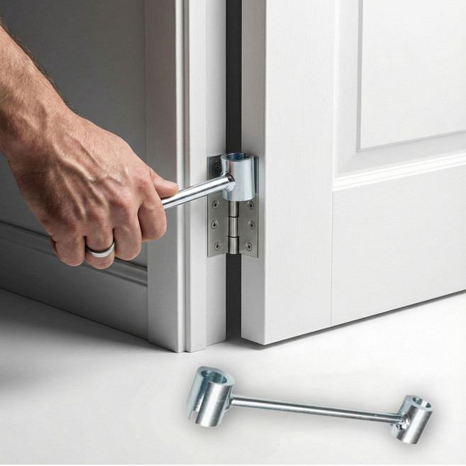 리슨플러스 도어 조정 경첩 힌지 렌치 현관문 방문 욕실문, 1개