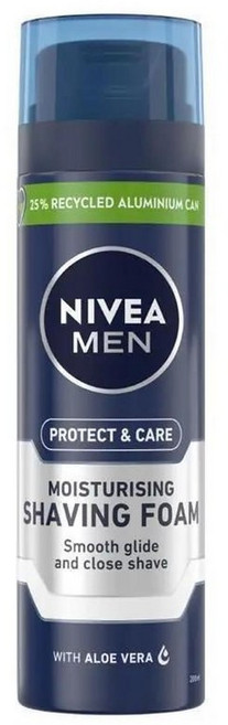 호주 니베아 NIVEA MEN Protect & Care Shaving Foam 맨 프로텍트 & 케어 쉐이빙폼, 2개, 200ml