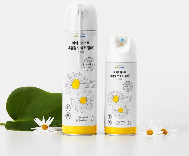[바이오미스트] 휴대용 국화꽃성분 살충제 내츄럴인섹트킬라 - 500ml 무향 x2개 세트