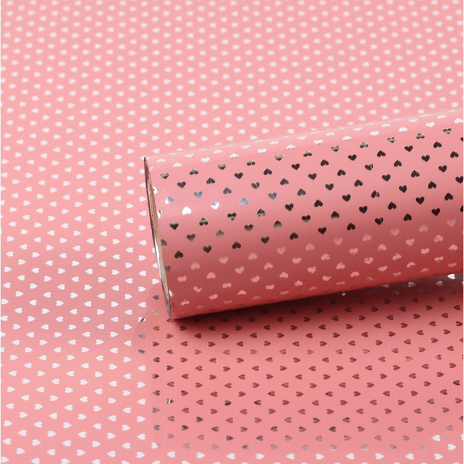 노크 작은하트 비닐포장지, 1개, 살핑크