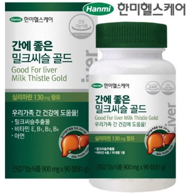 한미헬스케어 간에 좋은 밀크씨슬 골드, 90정, 1개