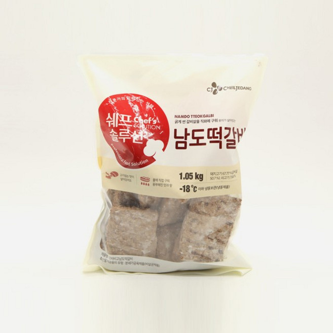 쉐프솔루션 남도 떡갈비 냉동 1.05kg, 1개, 1g