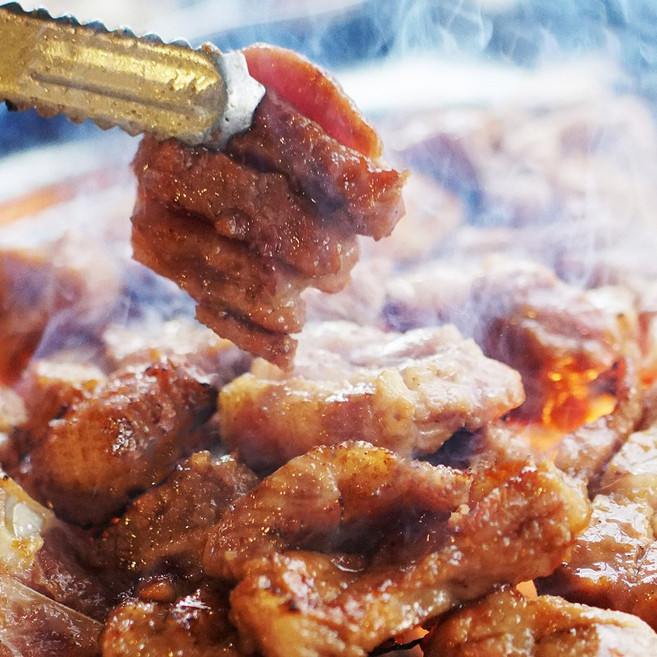 [TV홈쇼핑정품 찜케어] 설촌목장 태릉 왕돼지구이 숙성 양념 돼지갈비 목살, 4개, 500g