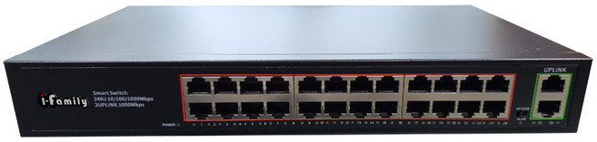 i-family 24埠全千兆PoE網路交換機, 1個, IF-1024
