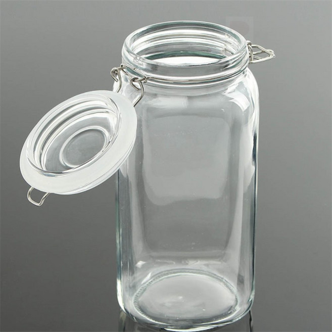 으나점빵 원형 유리 밀폐 용기 2L 투명통