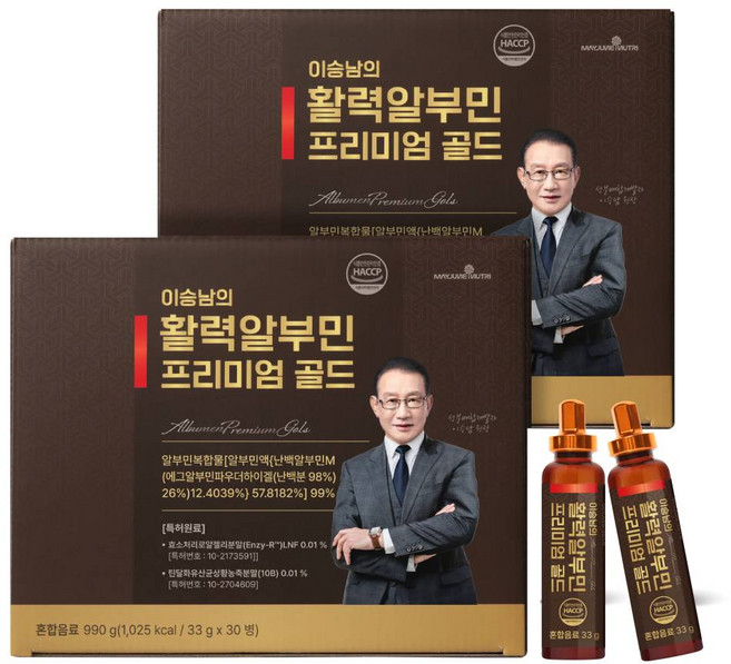이승남의 마시는 활력 알부민 프리미엄 골드 특허원료 고함량, 60개, 33ml