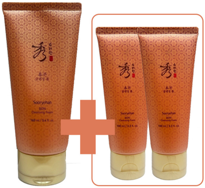 수려한 본 클렌징 폼 160ml+증정 수려한 본 클렌징 폼 100mlX2개, 1개, 360ml