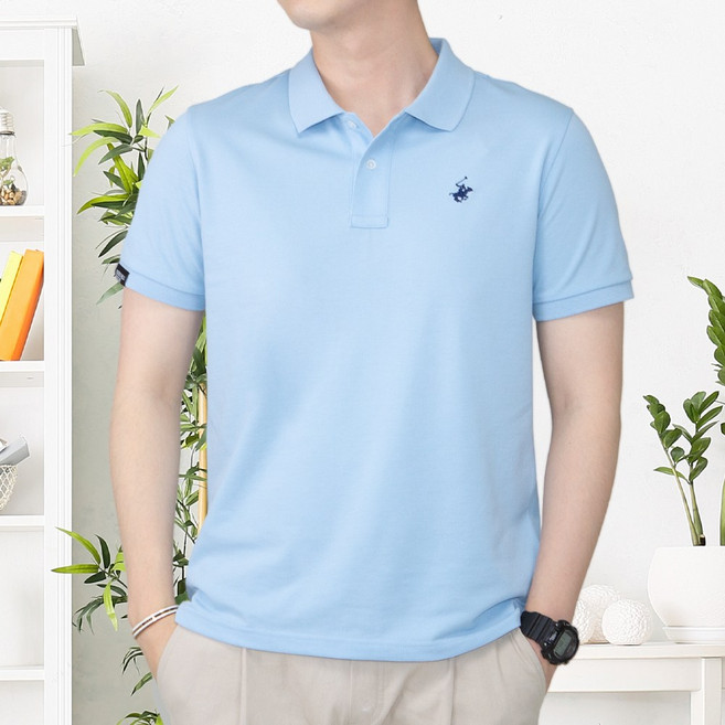 폴로 클럽 베이직 반팔 카라 티셔츠 커플 PK 남녀공용 BP-1027