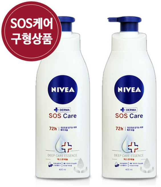 니베아 SOS 케어 바디로션, 400ml, 2개