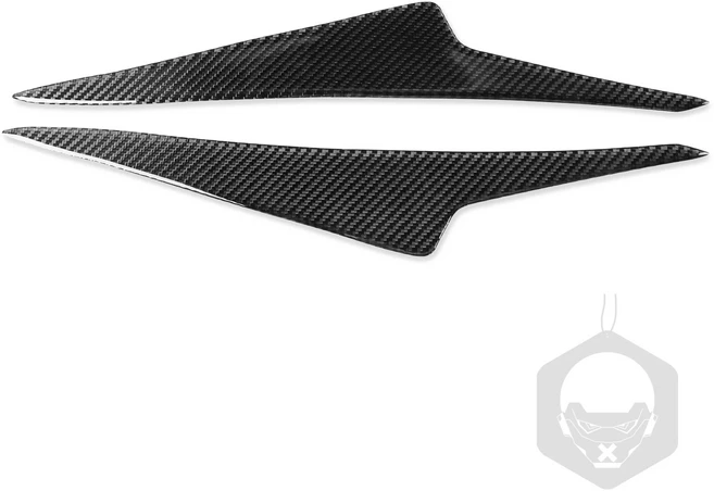 창닦기 탄소 섬유 전면 헤드라이트 눈꺼풀 눈썹 커버 스타일 트림 스티커 수정 Mazda3 Axela 2014-2016 자, 01 Black, 1개