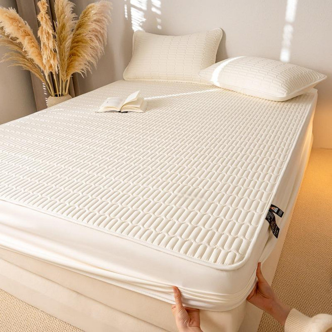 YAPOGI 밴드형 항균 방수 액체 차단 순면 누빔 매트리스 커버