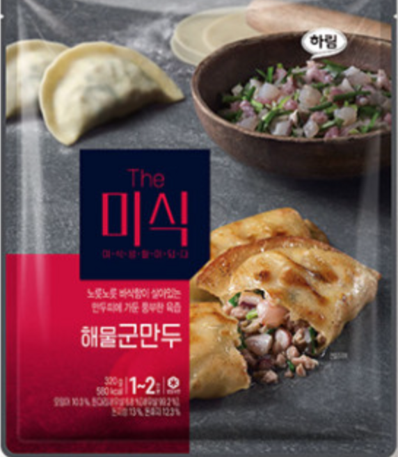 하림 더미식 해물군만두, 해물군만두 320g*4개, 320g, 4개