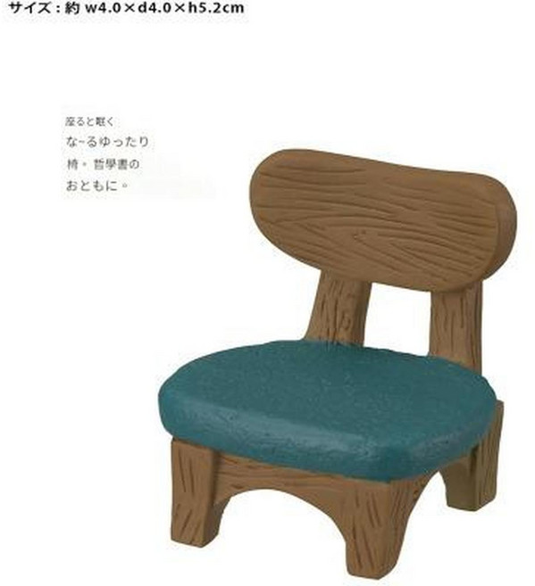 日式貓咪 畫家貓 擺件, 藍色靠背椅子 118