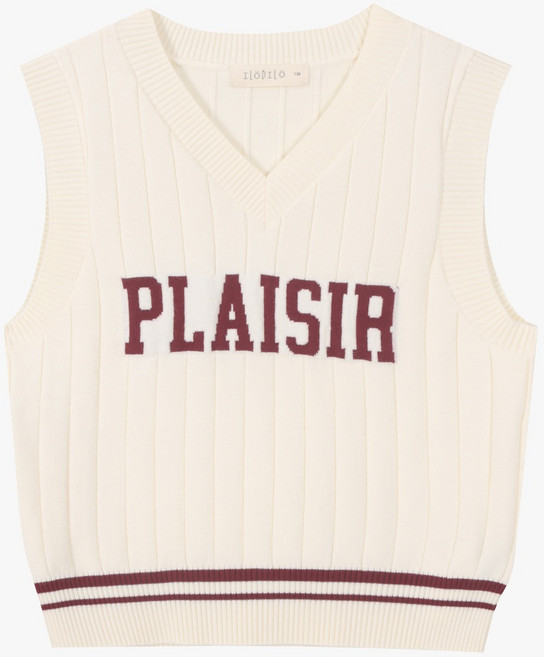 일로딜로 산본점 25년 가을 주니어 아동 공용 초등학생 세련된 포인트 포근한 착용감 말랑유니레터링조끼