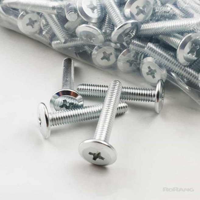 로랑마켓 백색 평볼트 6x15 400EA DIY 조립 보수, 연결볼트6x15백400EA