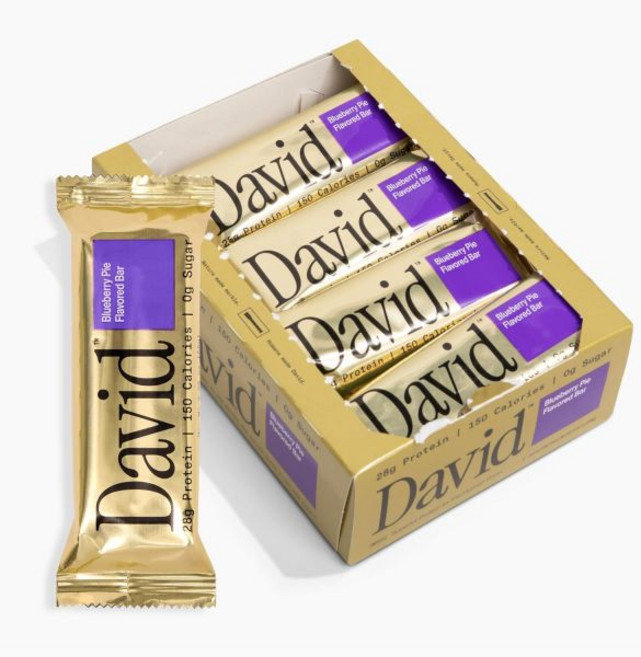 David 케이크 스낵 데이비드 고단백 무설탕 바 설탕 무첨가 단백질 저탄수화물 글루텐 프리 28g 150칼로리 이동 간식 퍼지 브라우니 맛 12개입, 블루베리 파이