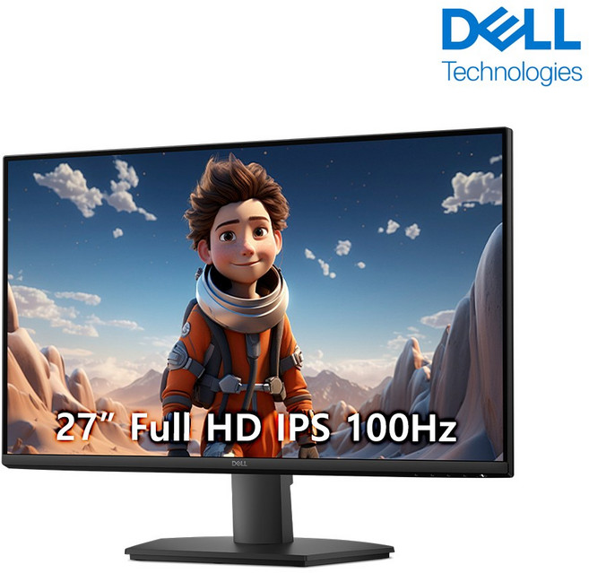 DELL 27형 IPS 100Hz 모니터 TUV 3-Star 인증 눈안심 슬림베젤 3년품질보장, 68.6cm, SE2725HM