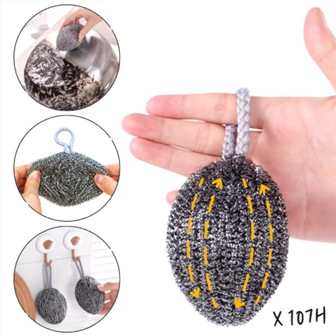 마미앤 걸이형 주방 스텐 철수세미, 1세트, 10개