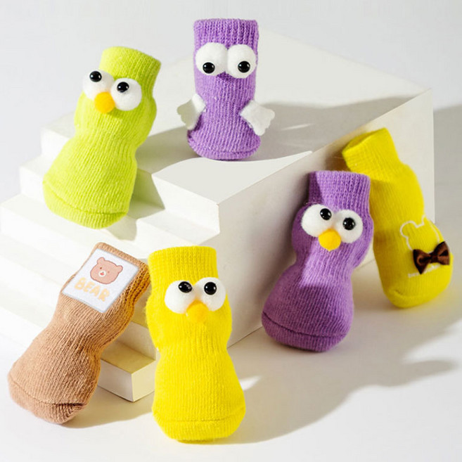 마더라이크 강아지 양말 미끄럼방지 반려견 애견 7203, 1개, 그린