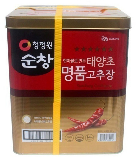 청정원 태양초 명품 고추장 14kg, 1개, 500g