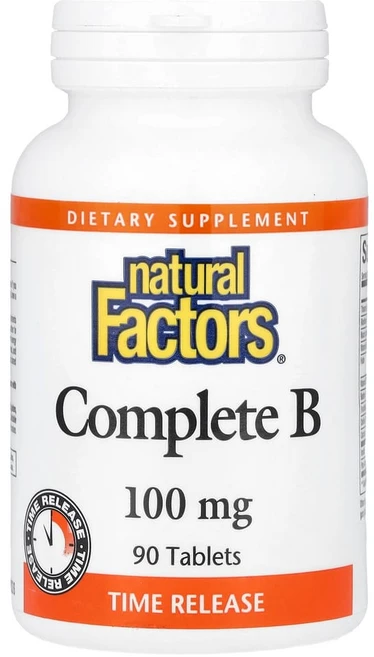 네츄럴팩터스 컴플리트 B 100mg 90정, 1개 - 쿠팡