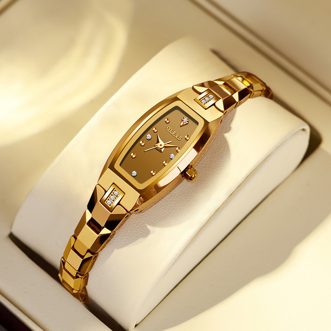 OLEVS 여성손목시계 정품쿼츠 럭셔리 명품 워터프루프 야광 메탈시계