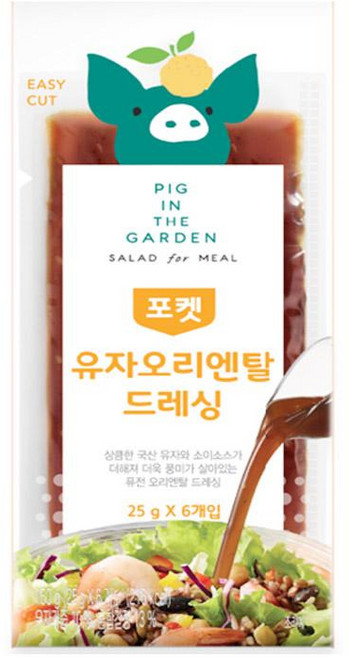 유자오리엔탈드레싱 25Gx6입/삼립-8개, 8개, 150g