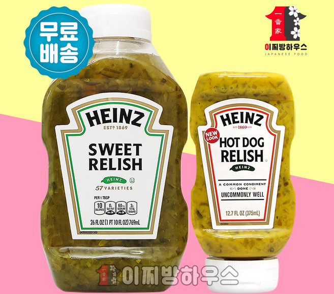 핫도그만들기 하인즈 스위트랠리쉬 + 핫도그랠리쉬 SET 토스트소스 미국식핫도그 샌드위치재료 랠리쉬 피클렐리쉬 핫도그소스 렐리쉬 다진피클, 1개, 375ml