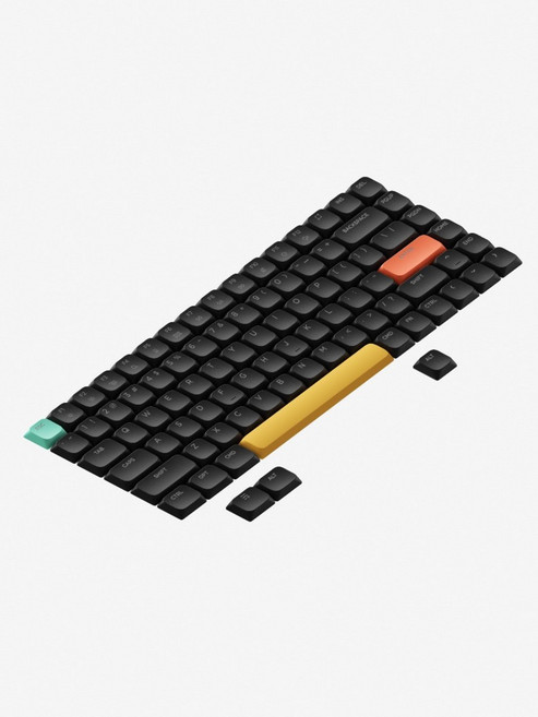 NuPhy nSA 프로필 Shine-through PC 키캡 투명 로우 AIR75/AIR75 V2/AIR96용 에어 시리즈에 적합, 01 Shine-through Black