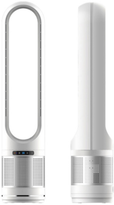 스탠드형 무풍 날개없는선풍기 공기청정기 탑재, 블루