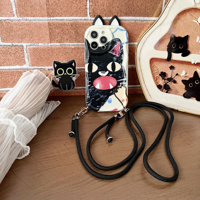 유샘무역 CY328 갤럭시 A17 A26 A36 A56 귀여운 고양이 귀 스마트톡 핑거 젤리 케이스