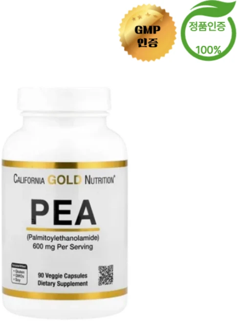 캘리포니아 골드 뉴트리션 CGN 팔미토일에탄올아마이드 PEA 베지 캡슐 90정, 1개 - 쿠팡