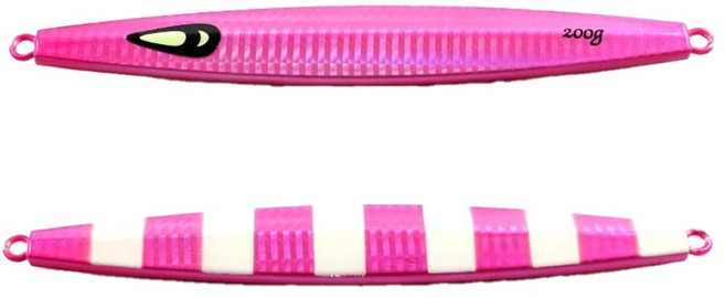 JiNDO 邪星 鐳射鐵板 船釣鐵板 對稱設計, 粉色, 200g, 1個