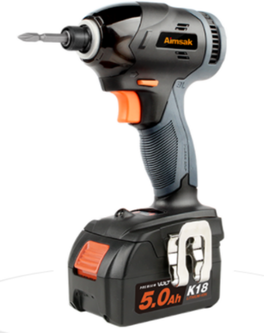 (아임삭)충전 임팩드라이버 BL18M705 브러시리스 풀세트 배터리2EA 18V5.0Ah, 1개