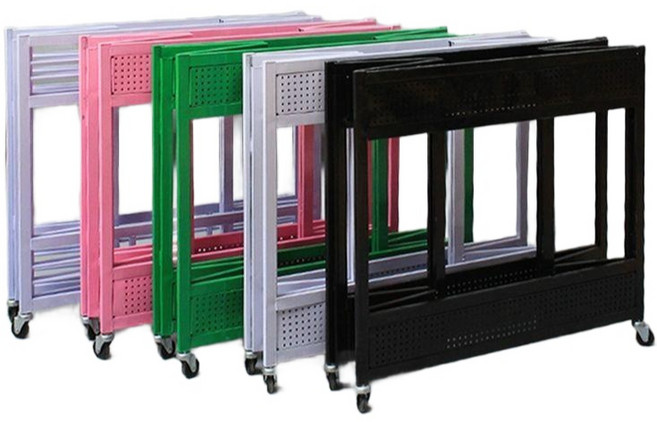 접이식매대 가판대 의류매장 평매대 마트 수납대 백화점 야외 행사매대 플리마켓 9. 투명 단층 프레임 1개, 2. 이중층 구멍 소형 그린