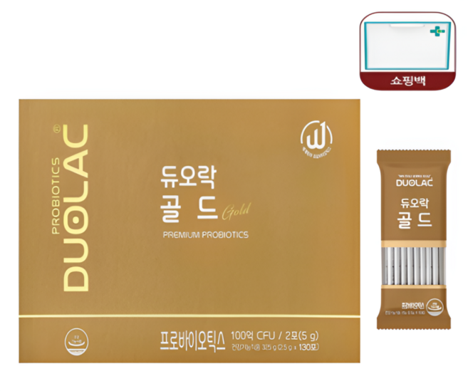 식약처인증 약국유산균 듀오락 골드 유산균 프로바이오스틱 스틱 신바이오스틱 장관리복합식품 람노스 유산균 100억 백억 장도달 장정착 피르미쿠테스 착한 생유산균 60포 3개 2+1, 325g, 1개