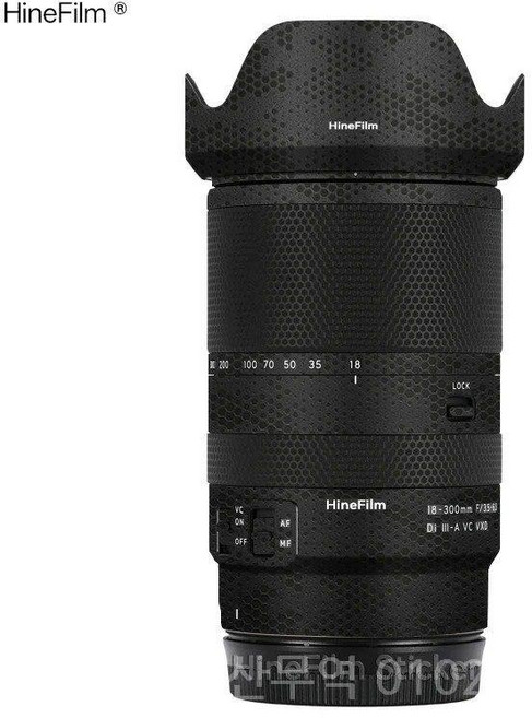 Tamron 18300 용 Hinefilm 스킨 Sony 렌즈 스티커 용 Tamron 18-300mm F3.5-6.3 용 FE 마운트 렌즈 데칼 스킨 18 300 랩 커버, Mamba Black, 1개, 14. Mamba Black