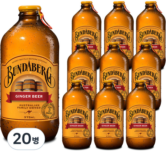 분다버그 진저비어, 375ml, 20개