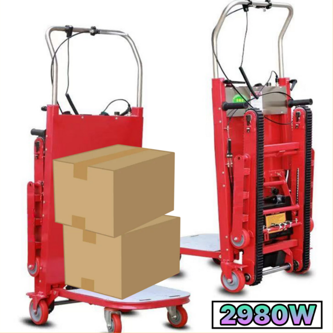 릿지테크 힘이넘치는 전동 계단 리프트 카트 운반기 구르마 리어카 화물 접이식 회전형, 1개