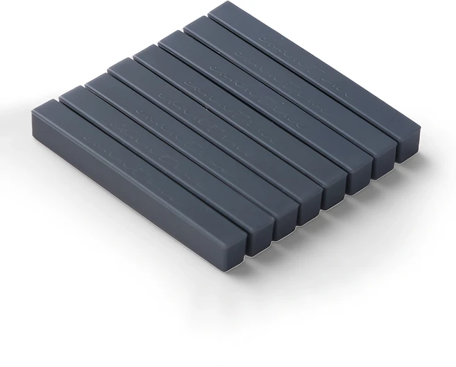 꿈꾸는키친 실리콘 파스텔 수저받침, 쿨그레이, 8개