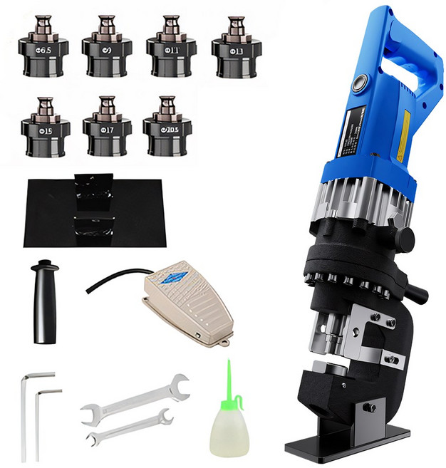 펀치코어 26년형 전동 유압펀칭기 1800W 철판 유압 천공기, 1개, 채널 롱 타입