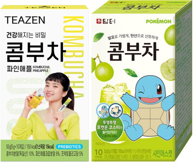 콤부차 20T (티젠 파인애플10T / 담터 샤인머스캣 10T), 1개, 50g, 10개입