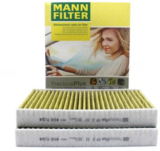 MANNFILTER 테슬라 모터용 캐빈 에어 필터 FP25015 모델 3 Y 110768100A, 01 Kit(2 Pieces), 01 Kit(2 Pieces)