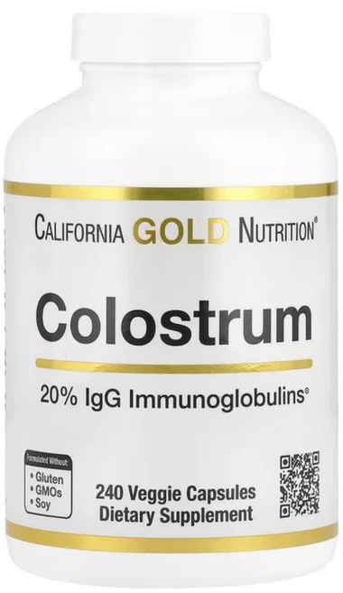 캘리포니아골드뉴트리션 초유 240캡슐 콜로스트럼 면역글로불린, 1개, 240정 - 쿠팡